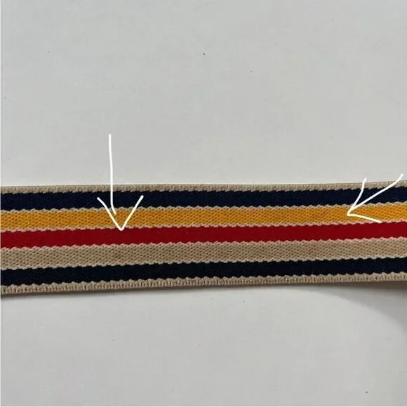 Vintage Elastic Striped Belt - Picture 6 of 6